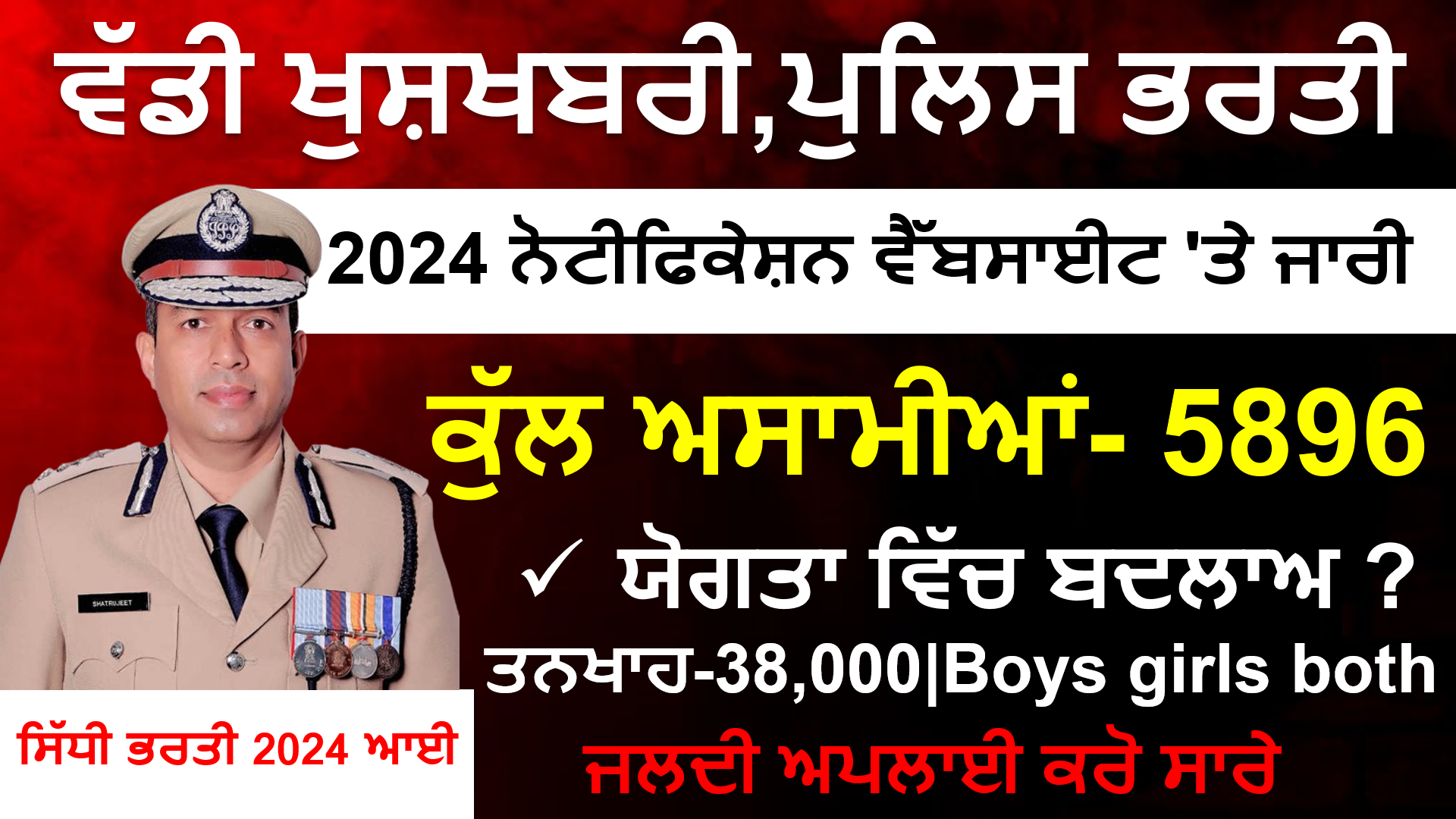 Haryana Police Constable Vacancy 2024 out-Chekc Full details Constable Recruitment