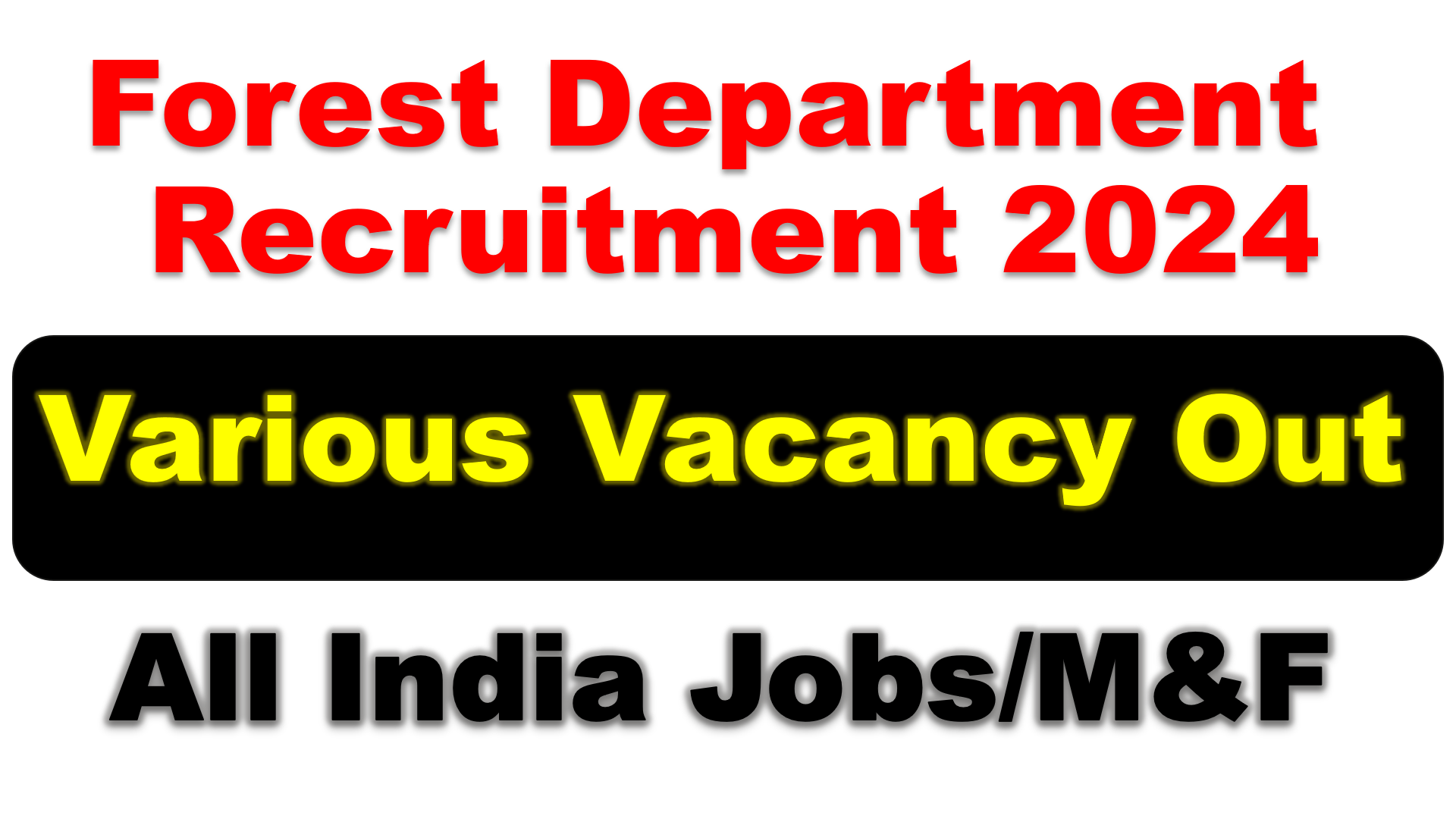 Forest Department Vacancies 2024 out- Apply for  Forest Ranger 37 Posts