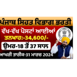 Punjab PGIMER Recruitment 2024-Various Posts