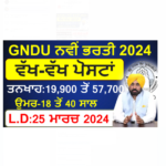 GNDU Clerk Recruitment 2024 out- Apply for Various Posts