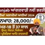 Punjab Anganwadi Recruitment 2024|Punjab Jobs April 2024